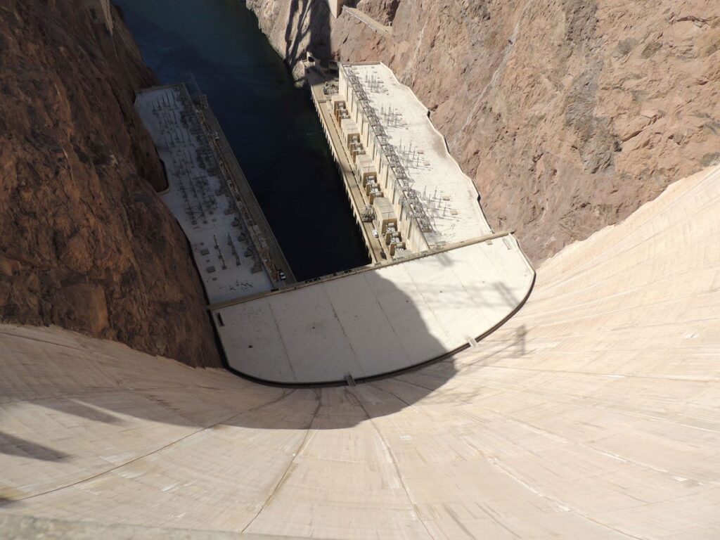 Looking down Hoover Dam