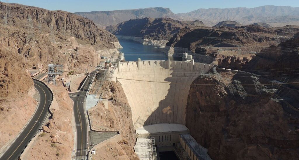 View of Hoover Dam from the Bridge